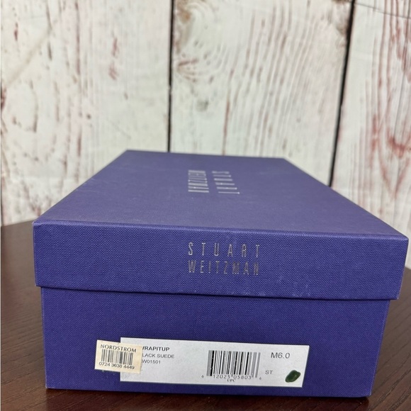 Stuart Weitzman Wrap It Up Women’s Black Suede Leather Platform Booties 6 EUC - Picture 12 of 14